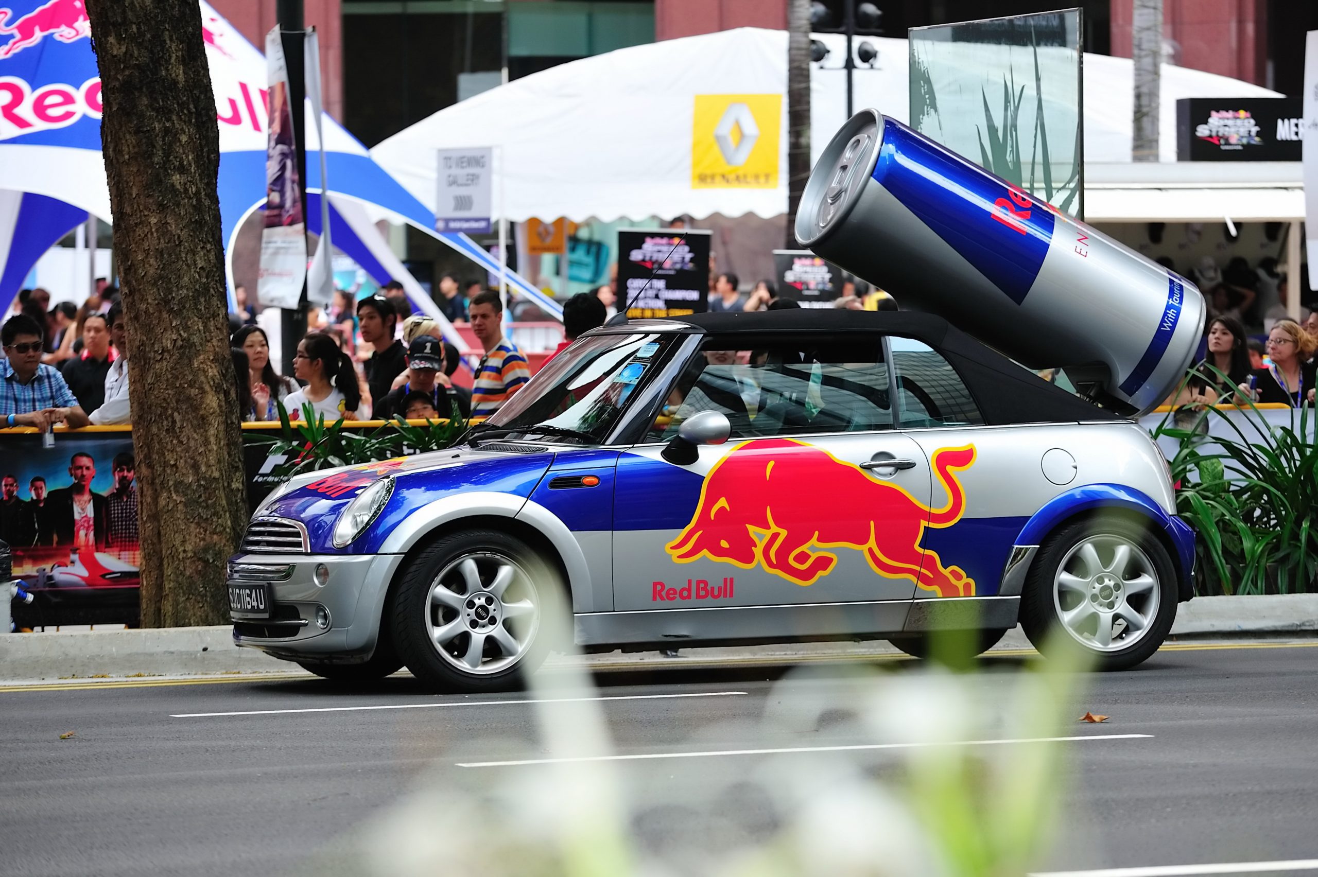 Singapore,-,April,24:,Red,Bull,Mini,Cooper,Publicity,Car